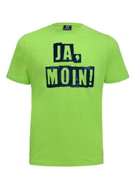Schietwetter T-Shirt Herren Ja Moin Grün/Neonfarben