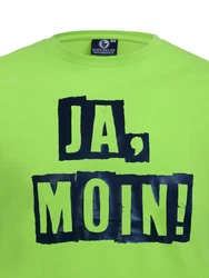 Schietwetter T-Shirt Herren Ja Moin Grün/Neonfarben