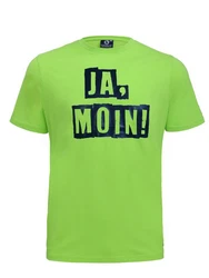 Schietwetter T-Shirt Herren Ja Moin Grün/Neonfarben