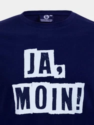 Schietwetter T-Shirt Herren Ja Moin Dunkelblau/Hellblau