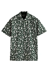 Next Poloshirt Polo-Shirt im weihnachtlichen Print Dunkelgrün/Grün
