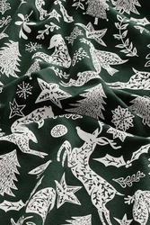 Next Poloshirt Polo-Shirt im weihnachtlichen Print Dunkelgrün/Grün