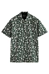 Next Poloshirt Polo-Shirt im weihnachtlichen Print Dunkelgrün/Grün