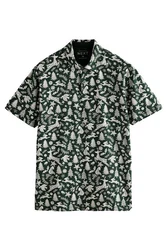 Next Poloshirt Polo-Shirt im weihnachtlichen Print Dunkelgrün/Grün