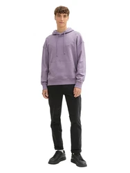 TOM TAILOR Denim Sweatshirt Relaxed Hoodie mit Logo Stickerei 