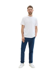 TOM TAILOR Hose Weiß/Hellblau/Blau/Creme