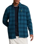 Lyle & Scott Langarmhemd Herren Dunkelblau/Hellblau/Blau