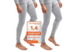 celodoro Funktionshose 2er Pack Herren Ski- und Thermounterhose Light Grau/Hellgrau