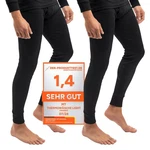 celodoro Funktionshose 2er Pack Herren Ski- und Thermounterhose Light Schwarz/Orange/Weiß