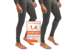 celodoro Funktionshose 2er Pack Herren Ski- und Thermounterhose Light Hellgrau/Dunkelgrau/Grau
