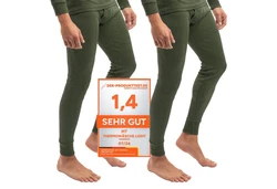 celodoro Funktionshose 2er Pack Herren Ski- und Thermounterhose Light Dunkelgrün/Grün