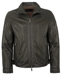 Lederjacke MSNagano - Herren Lederjacke Lammnappa schwarz