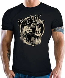 T-Shirt fr Motorrradfahrer und Rock Fans: Rocking Xmas