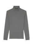 Marc O'Polo Rollkragenpullover Troyer Shirt Hellgrau/Dunkelgrau/Grau