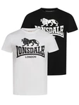 Lonsdale T-Shirt Kelso Rot/Braun/Schwarz/Weiß