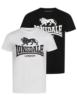 Lonsdale T-Shirt Kelso Rot/Braun/Schwarz/Weiß