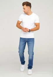 5-Pocket-Jeans JJIMIKE JJARIS Jeanshose mit Waschung Baumwolle Stretch Comfort Fit