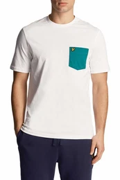 T-Shirt Basic Herren, 100% Baumwolle, Kontrast Brusttasche