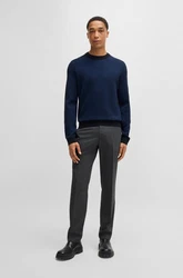 BOSS Strickpullover H-Eltoro Dunkelblau/Blau
