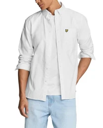 Langarmhemd Herren, 100% Baumwolle, Mit Button Down Kragen