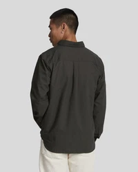 Lyle & Scott Langarmhemd Schwarz/Grün