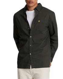 Langarmhemd Herren, 100% Baumwolle, Mit Button Down Kragen