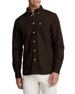 Lyle & Scott Langarmhemd Braun/Dunkelbraun/Schwarz/Bordeaux