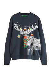 Next Sweatshirt  Türkis/Schwarz/Dunkelblau