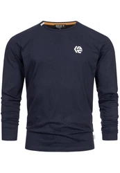 Indicode Langarmshirt INTrense Dunkelblau/Blau/Lila