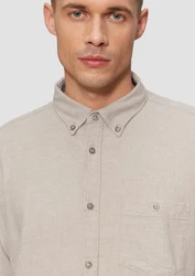 s.Oliver Langarmhemd Regular Fit Button-Down-Kragen Hellgrau/Khaki/Grau/Beige/Braun