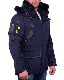 Winterjacke Herren Kapuzen Jacke baacrobate Navy L Outdoor activity