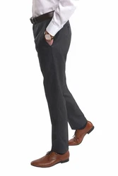 Hirschthal Anzughose Herren Business Slimfit Grau/Dunkelgrau