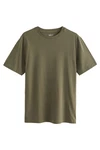 Next T-Shirt Slim Fit Rundhals Dunkelgrün/Khaki