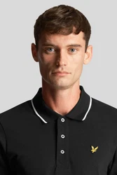 Lyle & Scott Poloshirt Tipped Grün/Schwarz