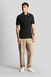 Lyle & Scott Poloshirt Tipped Grün/Schwarz