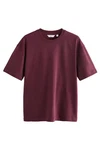 Next T-Shirt aus schwerem Stoff Dunkelrot/Bordeaux Next T-Shirt aus schwerem Stoff Dunkelrot/Bordeaux