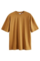 Next T-Shirt aus schwerem Stoff Braun/Beige/Gelb/Orange