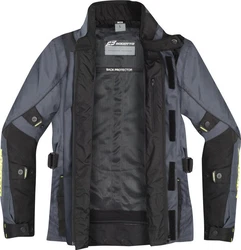 Bogotto Motorradjacke Covelo Grau/Dunkelblau/Dunkelgrau/Hellblau