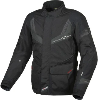 Macna Motorradjacke Rancher Dunkelgrau/Schwarz/Grau/Rot