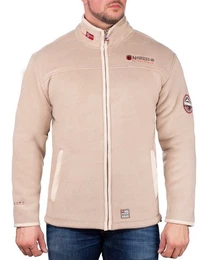 Fleecejacke Herren Outdoor Jacke baubolt Camel - Brown XXL mit Stehkragen