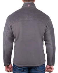 Geographical Norway Fleecejacke Herren Outdoor Jacke baubolt mit Stehkragen Dunkelgrau/Schwarz