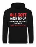 Youth Designz Kapuzenpullover Als Gott mich Schuf Schwarz/Silber/Mischfarben