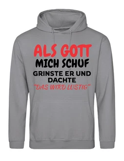 Youth Designz Kapuzenpullover Als Gott mich Schuf Dunkelgrau/Hellgrau/Grau/Silber Youth Designz Kapuzenpullover Als Gott mich Schuf Dunkelgrau/Hellgrau/Grau/Silber