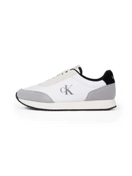 Calvin Klein Jeans Sneaker 'RETRO RUNNER ICONIC' Schwarz/Weiß/Creme/Khaki/Grau/Hellgrau