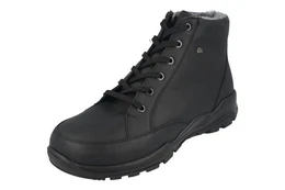 Erding Herren Winterstiefel schwarz Glattleder Lammfell Stiefel Wechselfubett