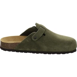 390088 Clogs Pantolette fr Herren aus Leder mit Fubett, Hausschuhe Made in Germany