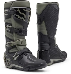 Fox Comp X Motocross Stiefel Dunkelgrün