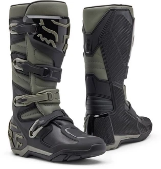 Fox Comp X Motocross Stiefel Dunkelgrün