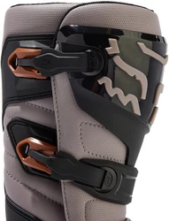 Fox Comp X Motocross Stiefel Grau/Dunkelgrau/Beige/Schwarz/Braun