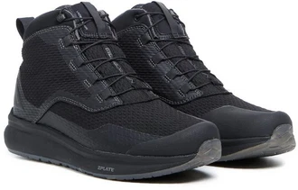Momo Firegun-3 WP Motorradschuhe Schwarz/Blau/Dunkelblau/Dunkelgrau